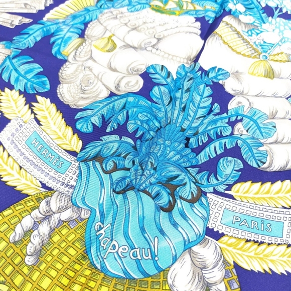 π¨π΅ Hermes blue silk scarf authentic 90X90cm π¨π΅ - Picture 7 of 10